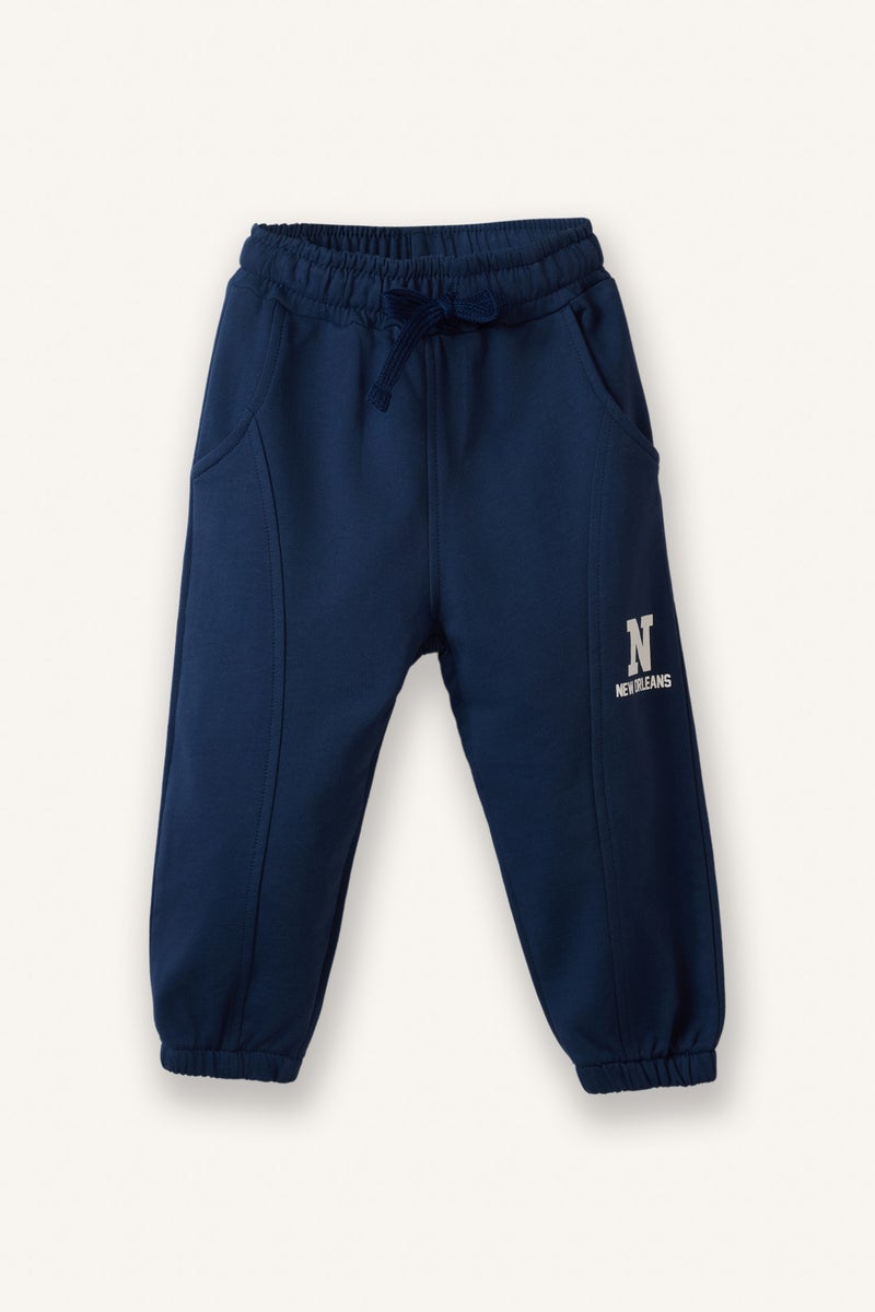 DeFacto Blue BabyBoy Baby Boy Oversize Fit Printed 2 Piece Sweatpants Casual - Image 2